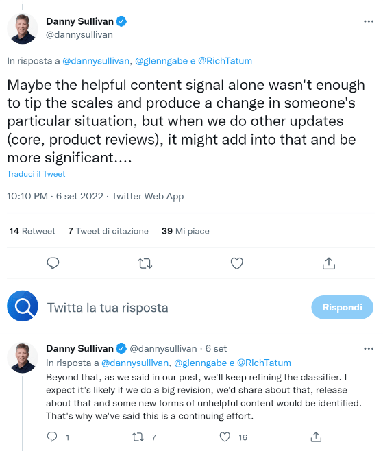 Il google helpful content update è una bolla di sapone? 1 Danny sullivan avanza dubbi sull'impatto del google helpful content update e parla della strategia complessiva di google