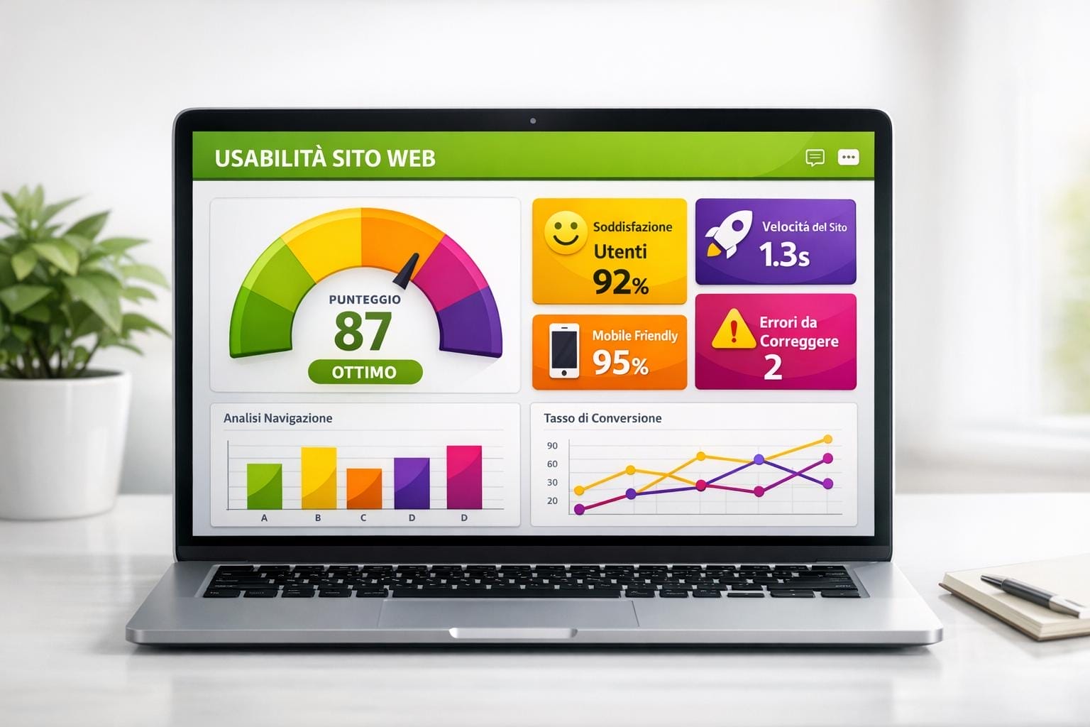 Verifica punteggio usabilità sito web